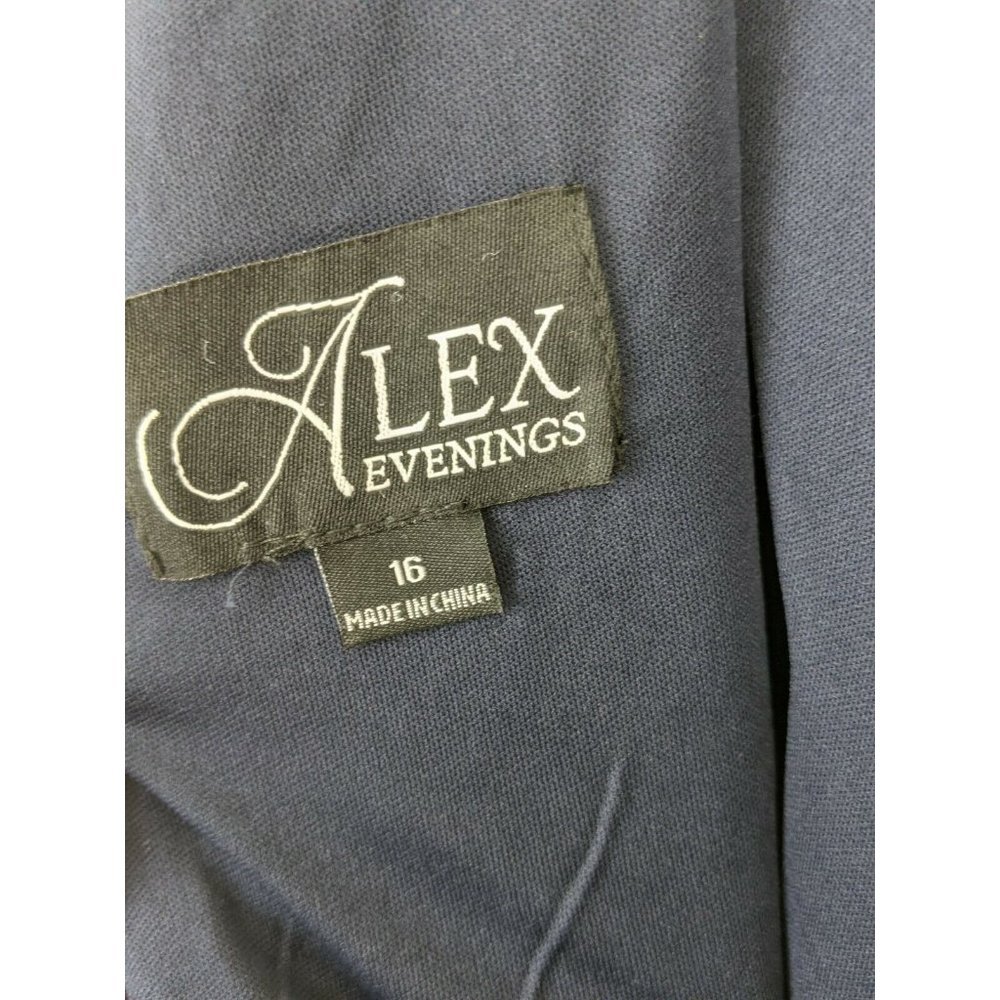 NWT Alex Evenings Gown Metalic Lace Bodice Chiffon - Picture 10 of 10